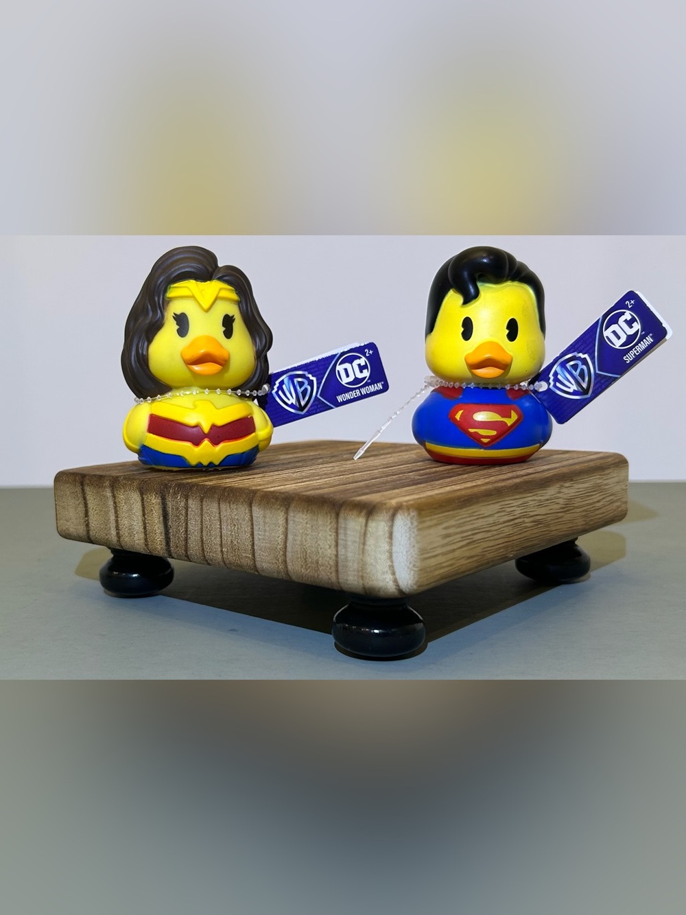 DC Duckalooz Wonder Woman & Superman Rubber Ducks Lot of Two